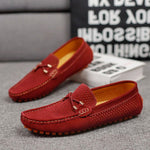 Florian Perforated Suede Slip-On Loafers