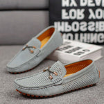 Florian Perforated Suede Slip-On Loafers