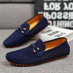 Florian Perforated Suede Slip-On Loafers