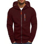 Simon Zip-Up Drawstring Hoodie Sweater