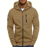 Simon Zip-Up Drawstring Hoodie Sweater