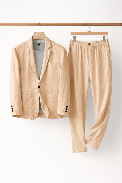 Simon Relaxed-Fit Linen Blazer and Trouser Set
