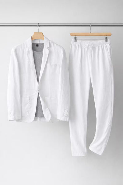 Simon Relaxed-Fit Linen Blazer and Trouser Set