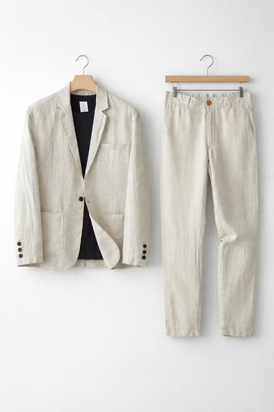 Simon Relaxed-Fit Linen Blazer and Trouser Set