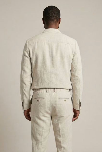 Simon Relaxed-Fit Linen Blazer and Trouser Set