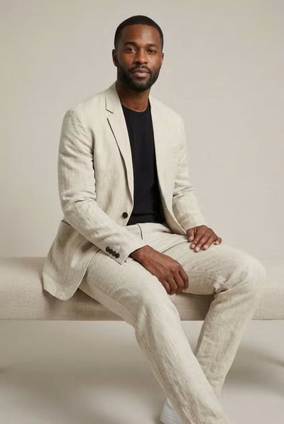 Simon Relaxed-Fit Linen Blazer and Trouser Set