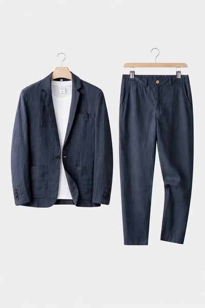 Simon Relaxed-Fit Linen Blazer and Trouser Set