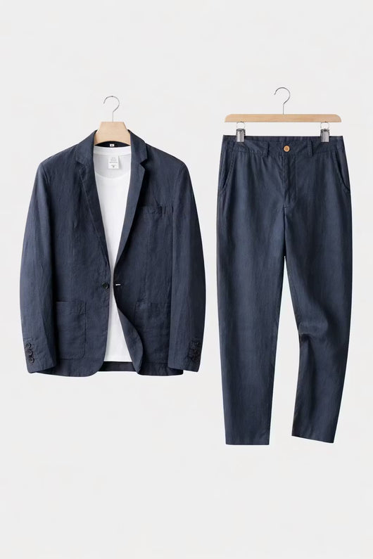 Simon Relaxed-Fit Linen Blazer and Trouser Set