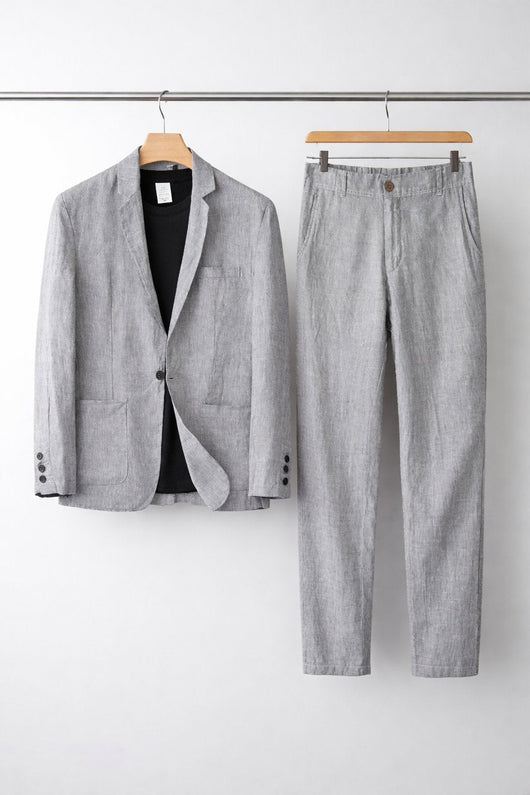 Simon Relaxed-Fit Linen Blazer and Trouser Set