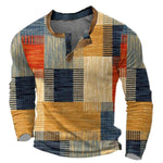 Christian Retro Colorblock Henley Sweater