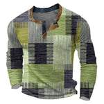 Christian Retro Colorblock Henley Sweater