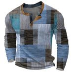Christian Retro Colorblock Henley Sweater