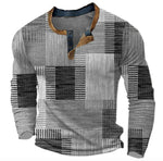 Christian Retro Colorblock Henley Sweater