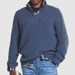 Lukas Ribbed Quarter-Zip Business Casual Sweater