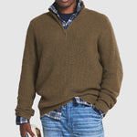Lukas Ribbed Quarter-Zip Business Casual Sweater