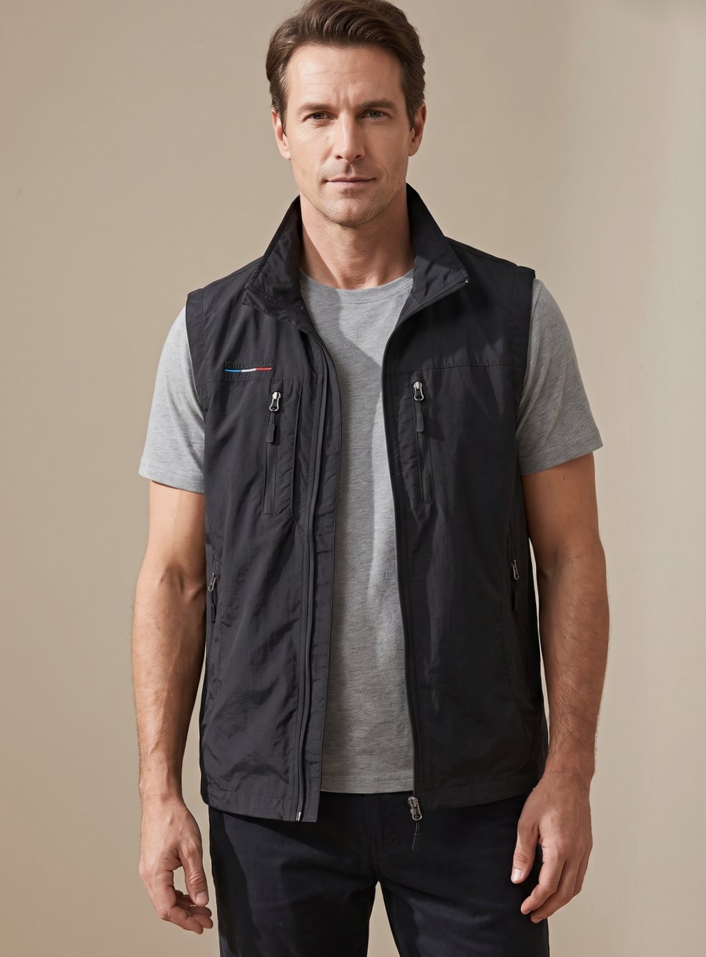 Moritz Sleeveless Breathable Zip Cargo Vest