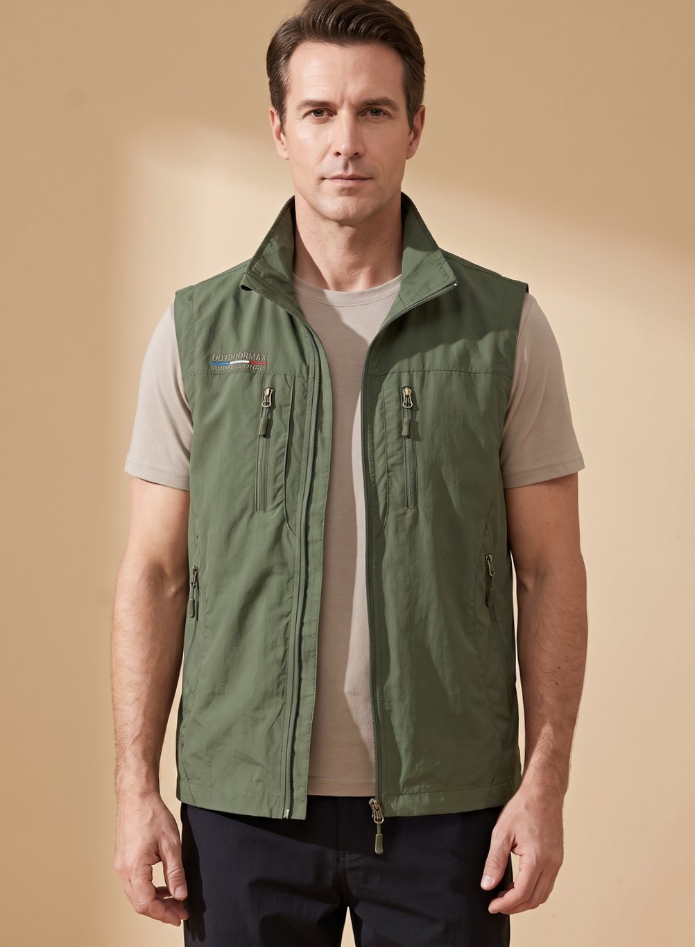 Moritz Sleeveless Breathable Zip Cargo Vest