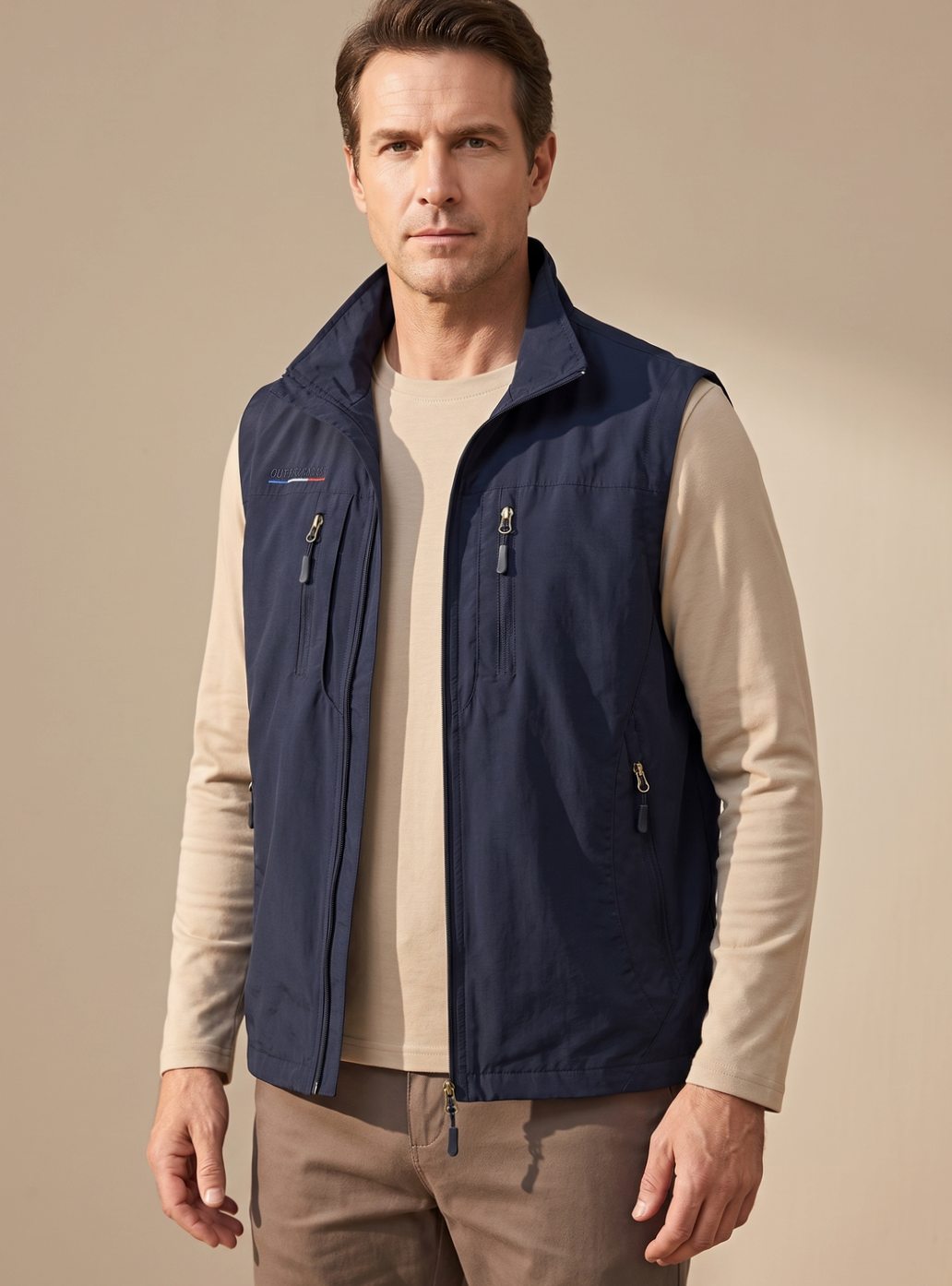 Moritz Sleeveless Breathable Zip Cargo Vest