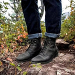 Julian Classic Lace-Up Leather Boots with Rugged Rubber Sole