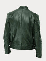 Felix Slim-Fit Faux Leather Biker Quilted Jacket