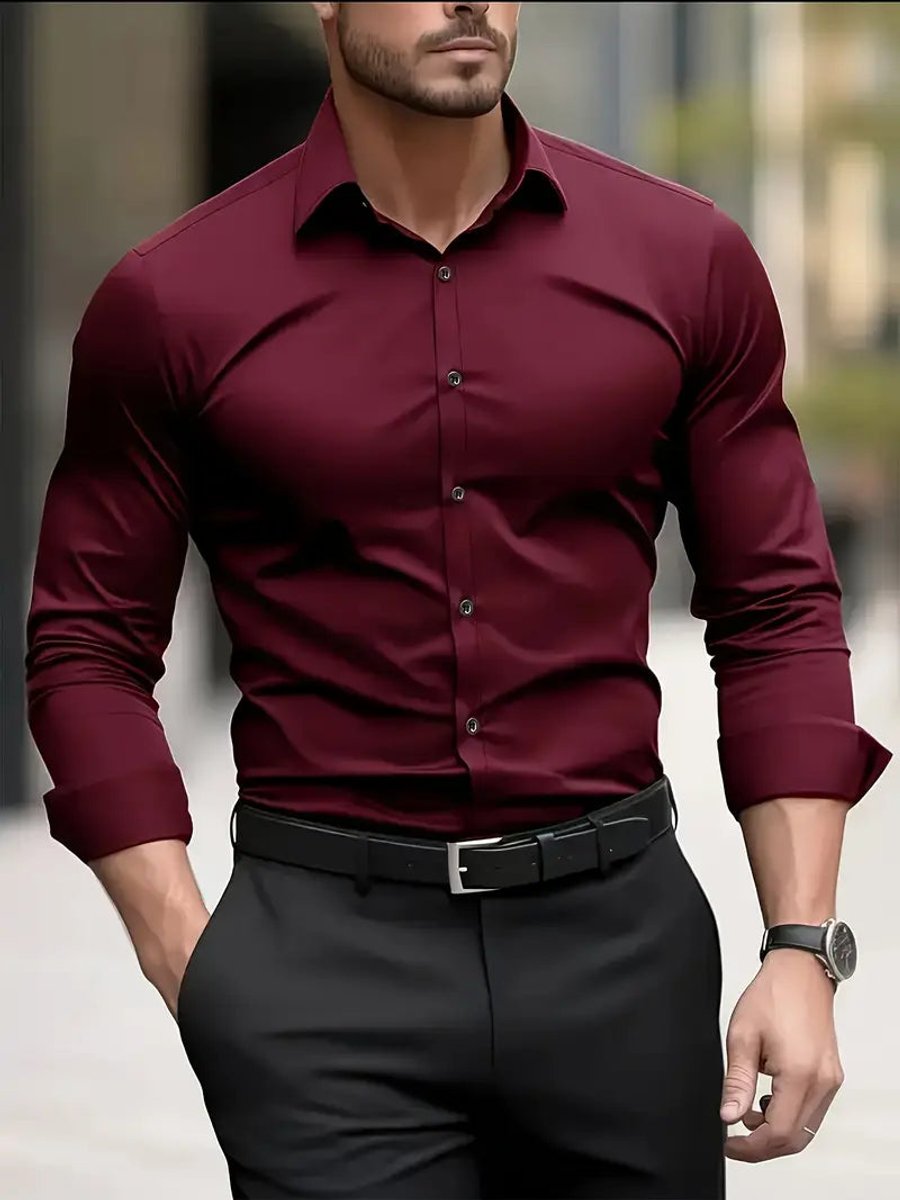 Stefan Slim-Fit Wrinkle-Free Business Shirt