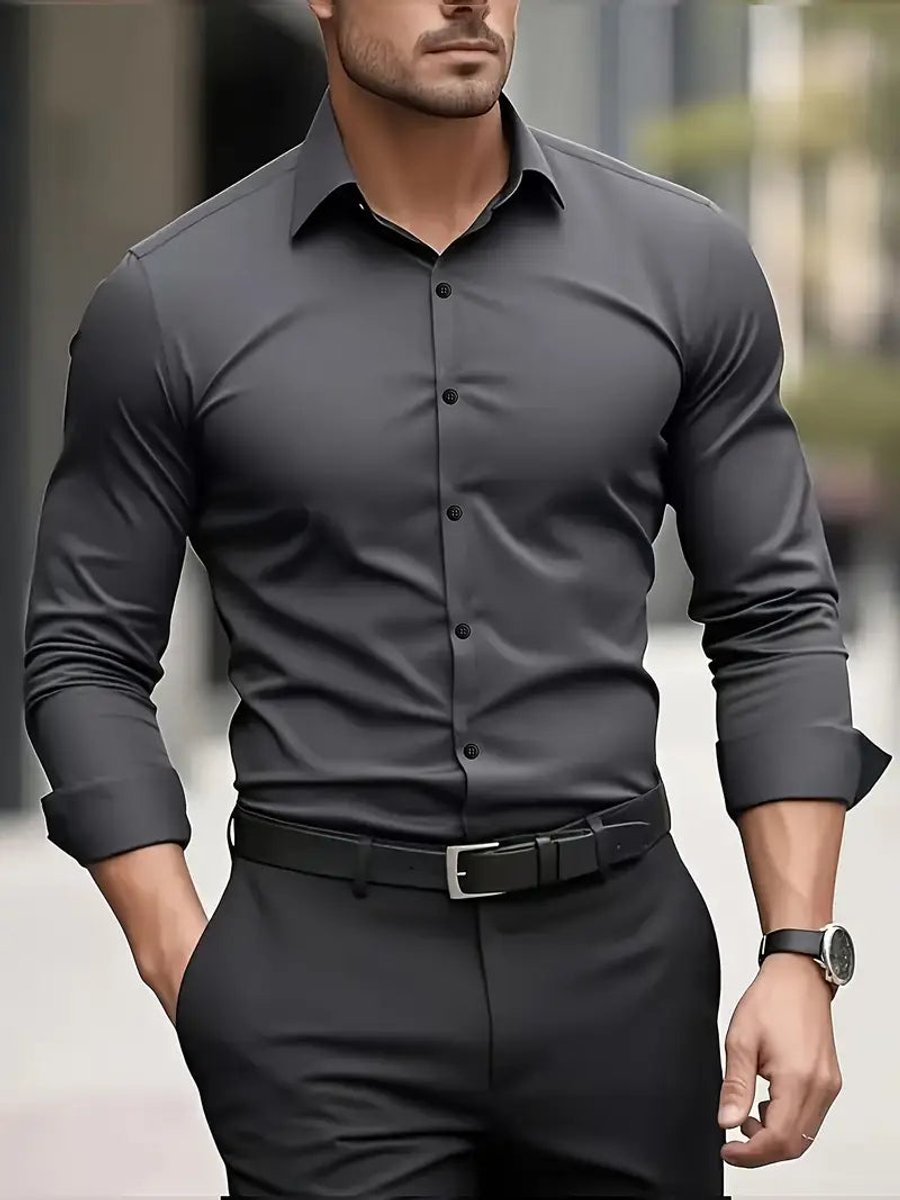 Stefan Slim-Fit Wrinkle-Free Business Shirt