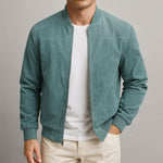 Dominik Slim-Fit Suede Bomber Jacket