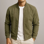 Dominik Slim-Fit Suede Bomber Jacket