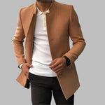 Matthias Slim-Fit Wool Coat with Elegant Stand Collar