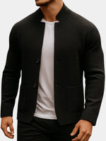 Moritz Stand Collar Quilted Jacket with Two-Button Closure
