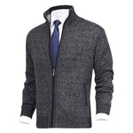 Christian Stand-Collar Zip Knit Cardigan
