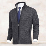 Christian Stand-Collar Zip Knit Cardigan