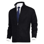 Christian Stand-Collar Zip Knit Cardigan