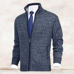 Christian Stand-Collar Zip Knit Cardigan