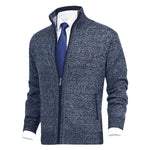 Christian Stand-Collar Zip Knit Cardigan