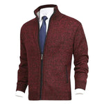 Christian Stand-Collar Zip Knit Cardigan