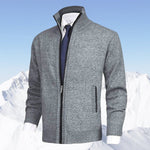 Christian Stand-Collar Zip Knit Cardigan