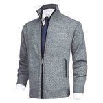 Christian Stand-Collar Zip Knit Cardigan
