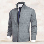 Christian Stand-Collar Zip Knit Cardigan