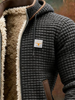 Niklas Fleece-Lined Hooded Puffer Jacket with Leather Trim