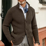 Stefan Waffle-Knit Button-Front Cardigan