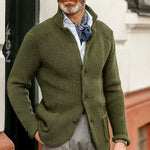 Stefan Waffle-Knit Button-Front Cardigan