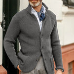 Stefan Waffle-Knit Button-Front Cardigan