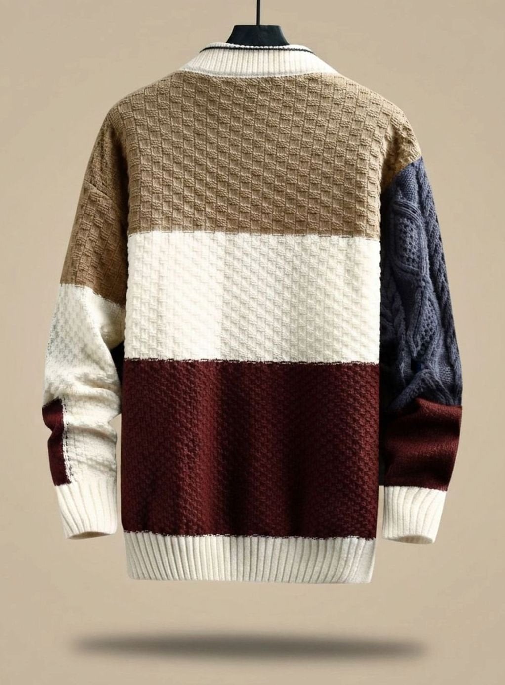Stefan Colorblock Chunky Knit Cardigan