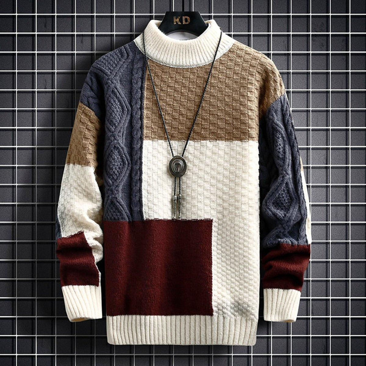 Alexander Colorblock Chunky Knit Cardigan