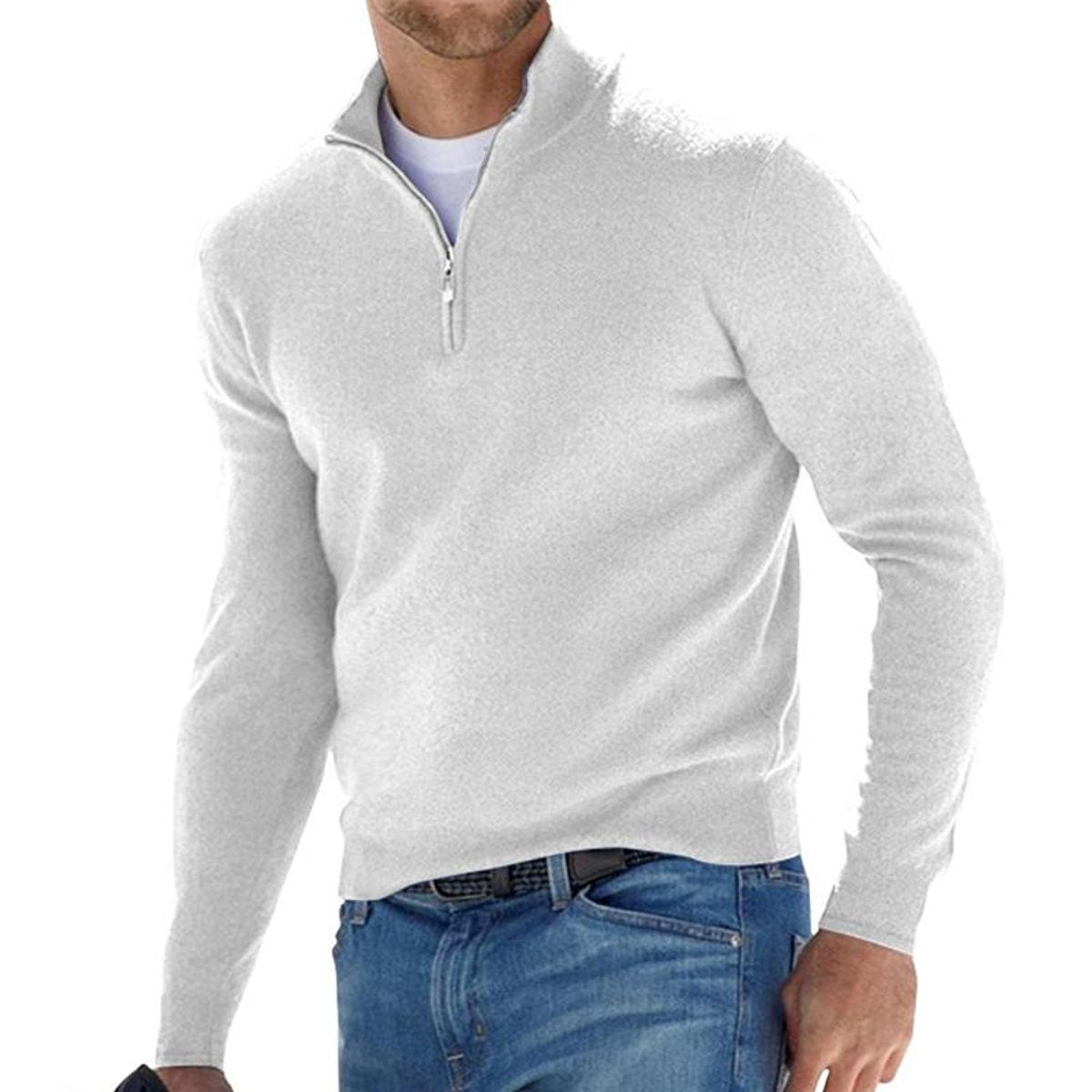 Dominik Regular Fit Half-Zip Knit Sweater