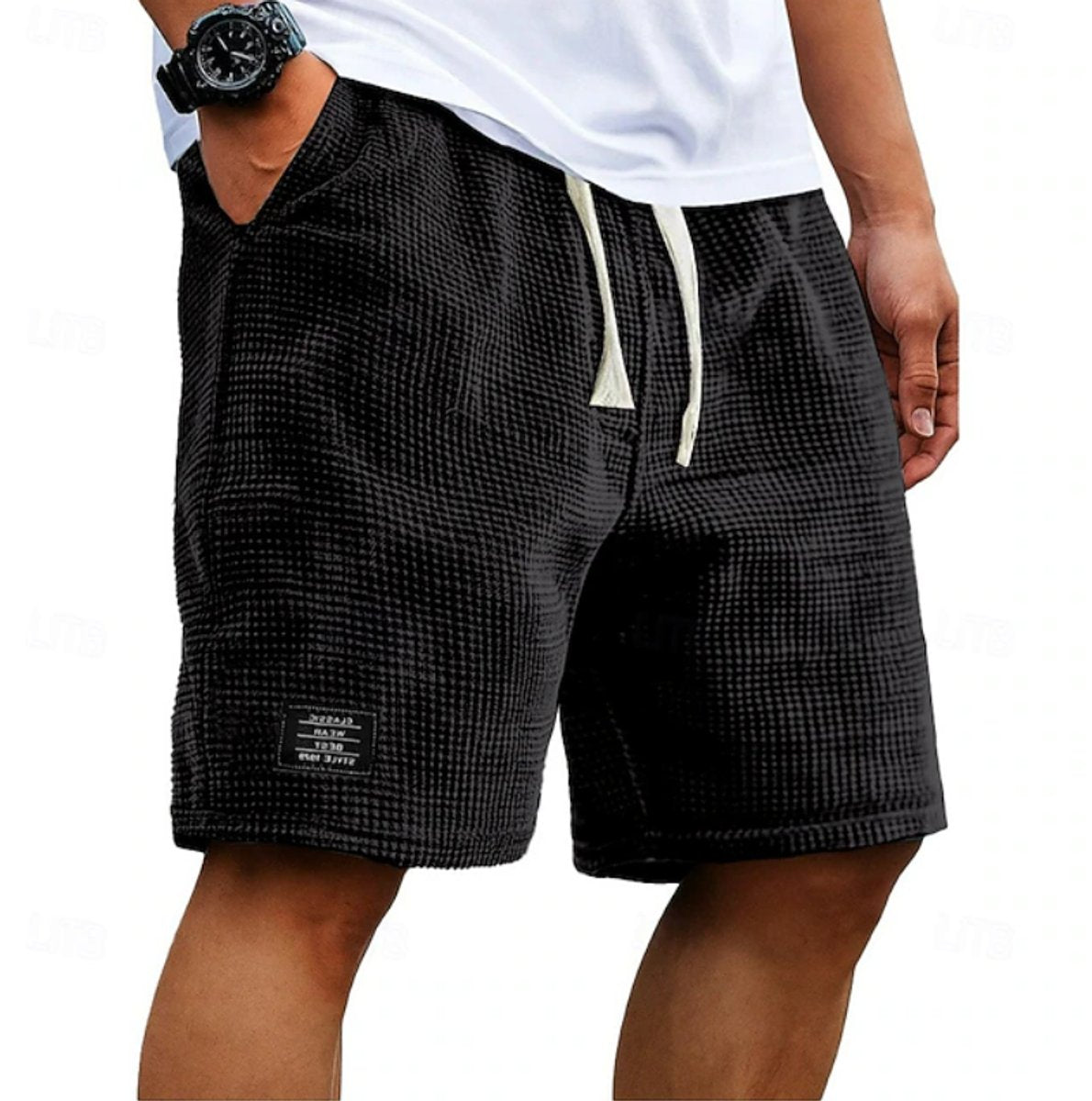 Julian Textured Drawstring Shorts