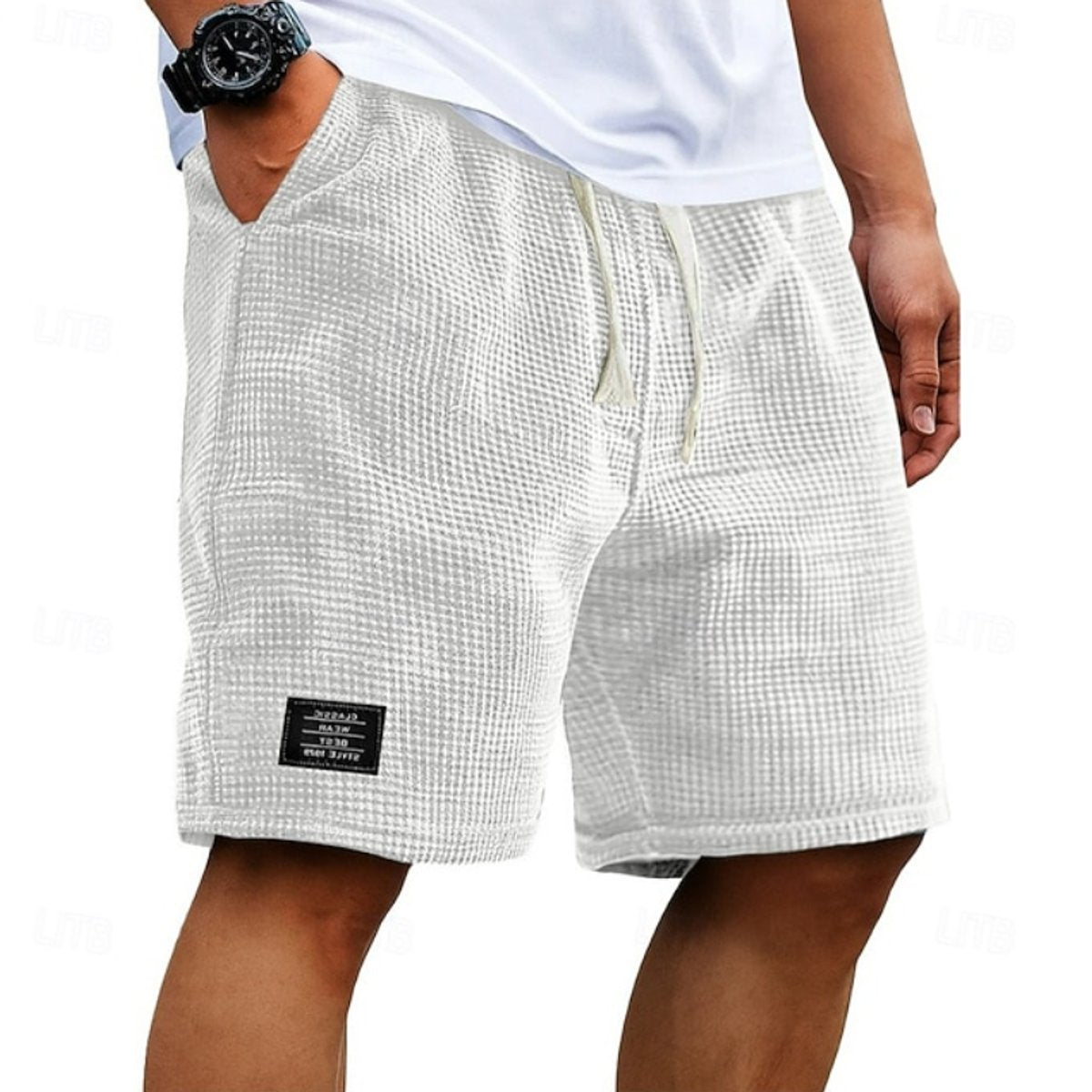 Julian Textured Drawstring Shorts