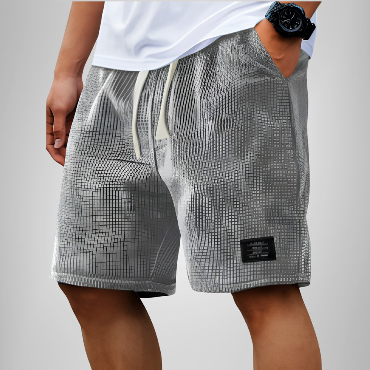 Julian Textured Drawstring Shorts