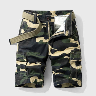 Matthias Camo Cargo Shorts with Belt